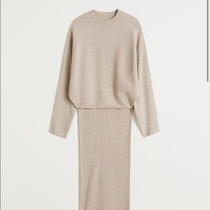 Mango - Contrast Bodice Jersey Dress